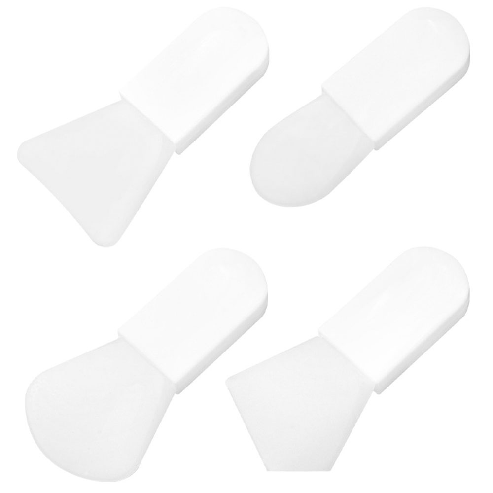 Set 4 Cọ Silicon Mềm Mini Cán Ngắn Phết Mặt Nạ Trang Điểm Làm Đẹp