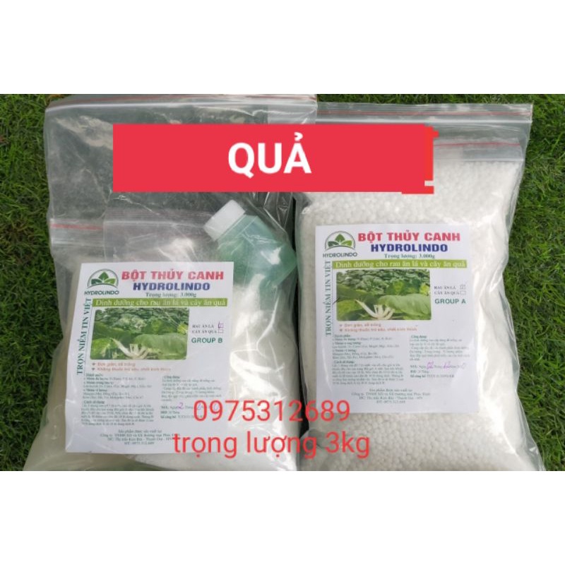 BỘT DINH DƯỠNG THỦY CANH CHO CÂY ĂN QUẢ dạng bột trọng lượng 3kg
