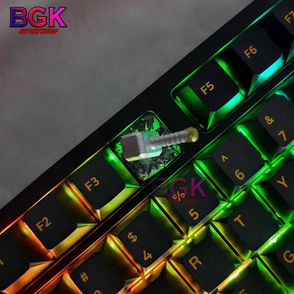 Keycap Lẻ Búa Mijolnir V2 Của thần sấm Thor xuyên LED ( keycap resin độc lạ )( Keycap Artisan )