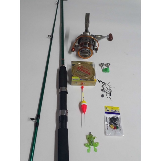 bộ cần câu 2 khúc đặc dài 2m7 + máy LC 7000 cần siêu khoẻ tải cá 10kg bộ y hình hàng y hình