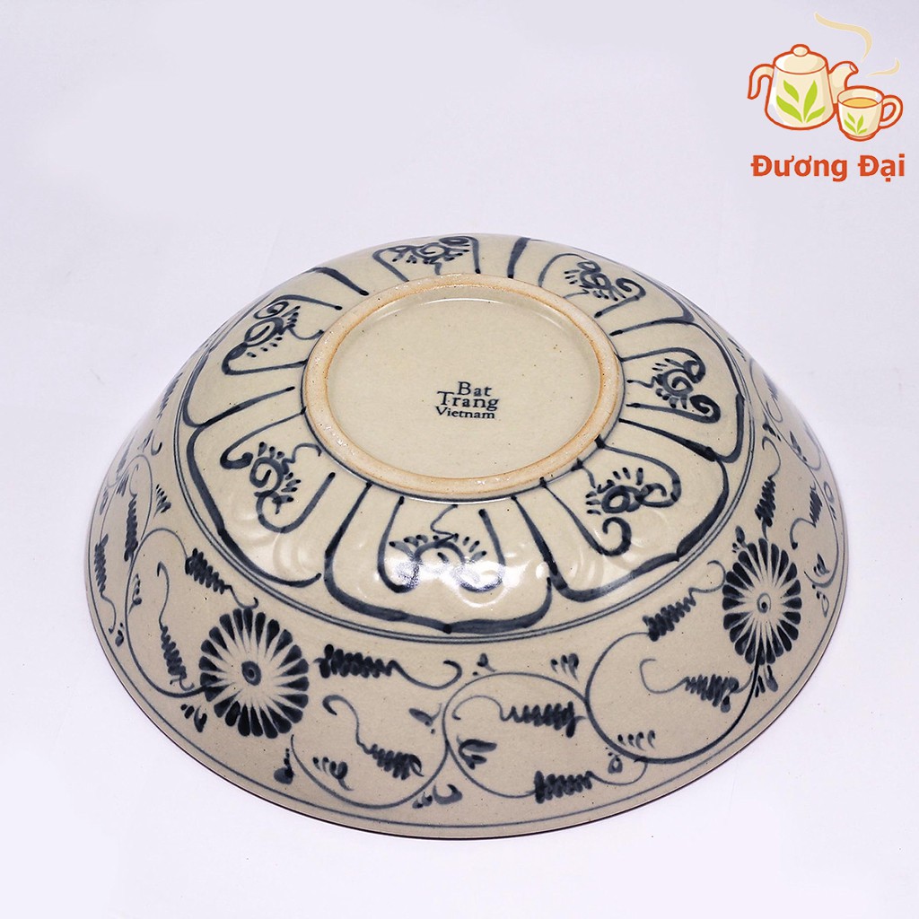Bát Tô loe hoa cúc rạn đựng cơm canh Gốm Sứ Bát Tràng Đương Đại