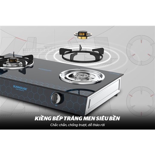 BẾP GAS DƯƠNG KÍNH SUNHOUSE SHB3065-SG