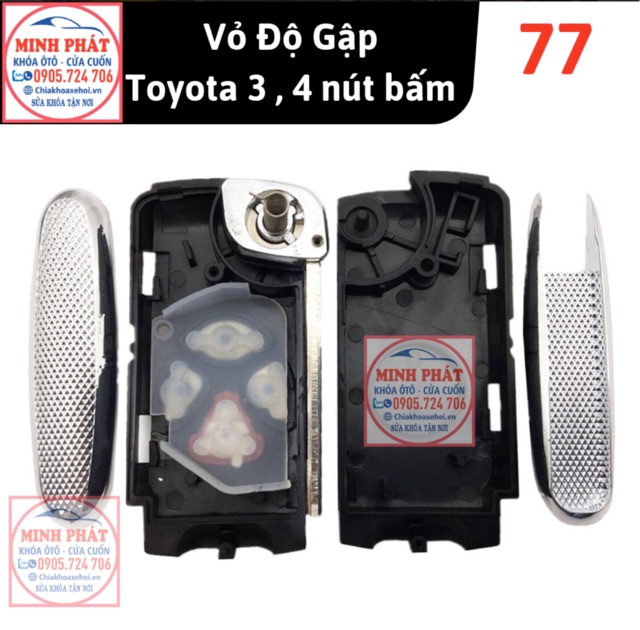 Vỏ Chìa Khoá Độ Gập Xe Toyota Innova Camry Vios Fotuner