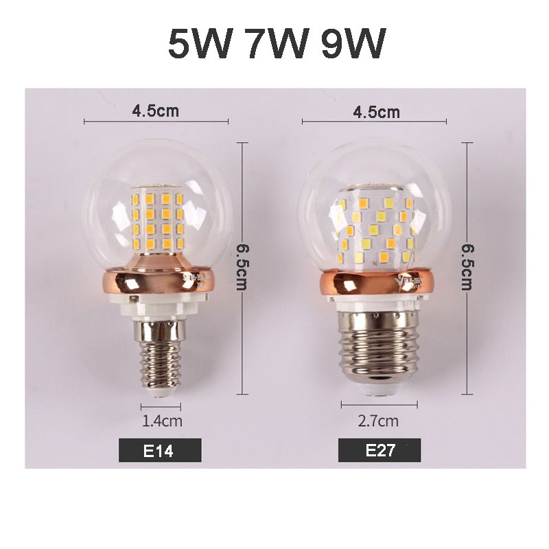 Bóng Đèn Led Tròn E14 E27 5w 7w 9w 12w