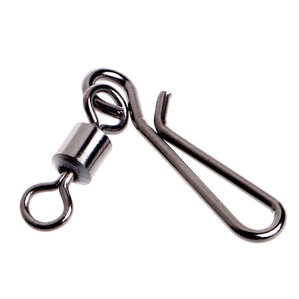 Bộ vòng móc nối 2 đầu nối bằng Inox cỡ 2# - 10# tuỳ chọn chuyên dụng để câu cá