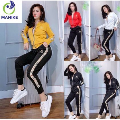 Bộ THỂ THAO NỮ phối BU BE RY_bộ đồ thu đông nữ full màu siêu xinh!