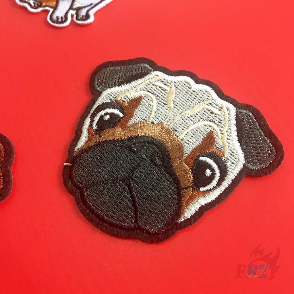 1 miếng vá ủi đồ DIY hình chú chó Corgi / Bulldog dễ thương