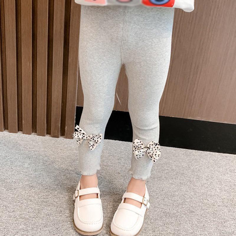 Quần Legging Mỏng Đính Nơ Dáng Ôm Thời Trang Hàn Quốc Cho Bé Gái