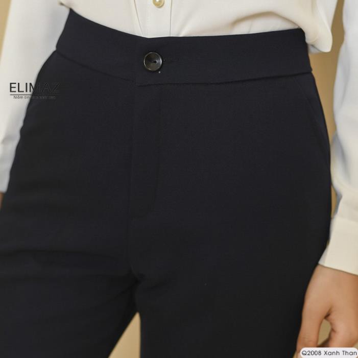 [SALE đỉnh] Quần âu nữ đai trơn ống đứng, mẫu quần tây nữ dáng basic chất liệu tuyết mưa mã Q2008_Eli | BigBuy360 - bigbuy360.vn