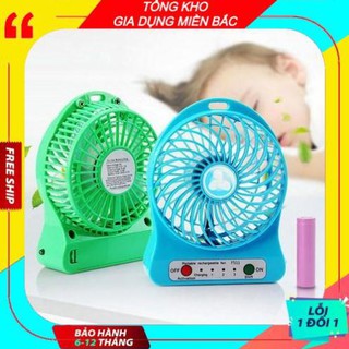 Quạt tích điện mini fan usb 3 chế độ cực mát
