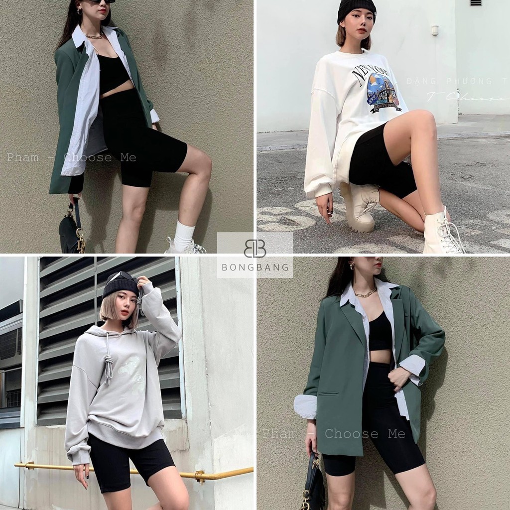 Quần Legging Lửng Nữ - Quần Legging Nữ Phối Áo Phông Nữ Siêu Xinh Hot Trendy