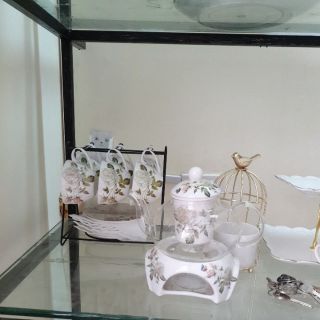 Set ấm chén , đun trà chiều phong cách Châu Âu