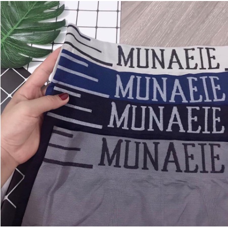 quần Lót Nam Đùi Cotton Munafie Dệt Kim Co Giãn 4 Chiều Đóng Túi Zip Sang Trọng