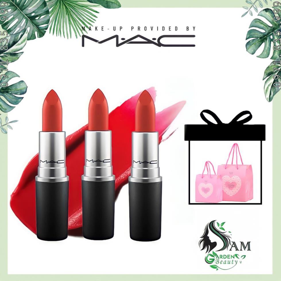 Son Mac Rettro Matte - Matte - Powder Kiss Lipstick, Hàng chính hãng Đủ Bill Bao Check 👄