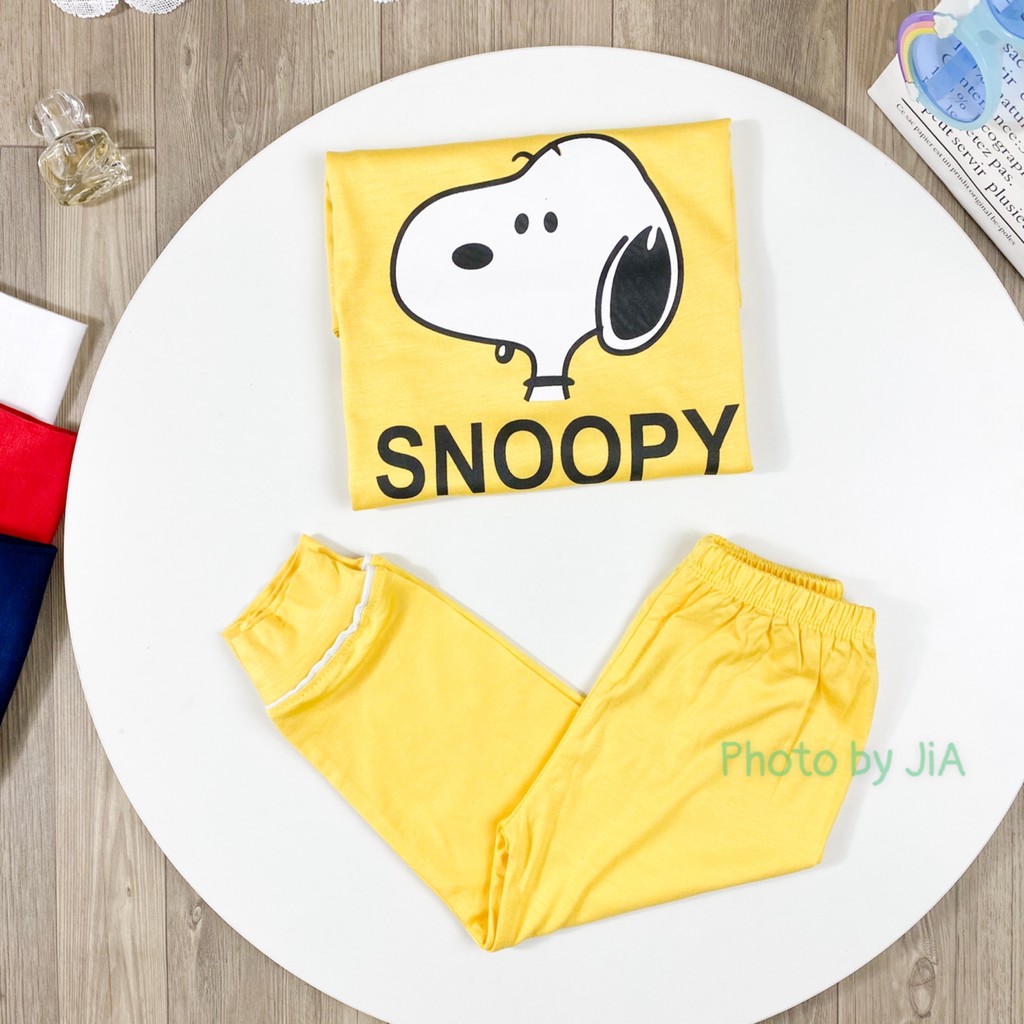 [SALE] Bộ Dài Tay Cho Bé Trai, Bé Gái Minky Mom Vải Thun Lạnh Hoạ Tiết Snoopy, Đồ Bộ Cho Bé Mặc Nhà Thu Đông MKMTD2132