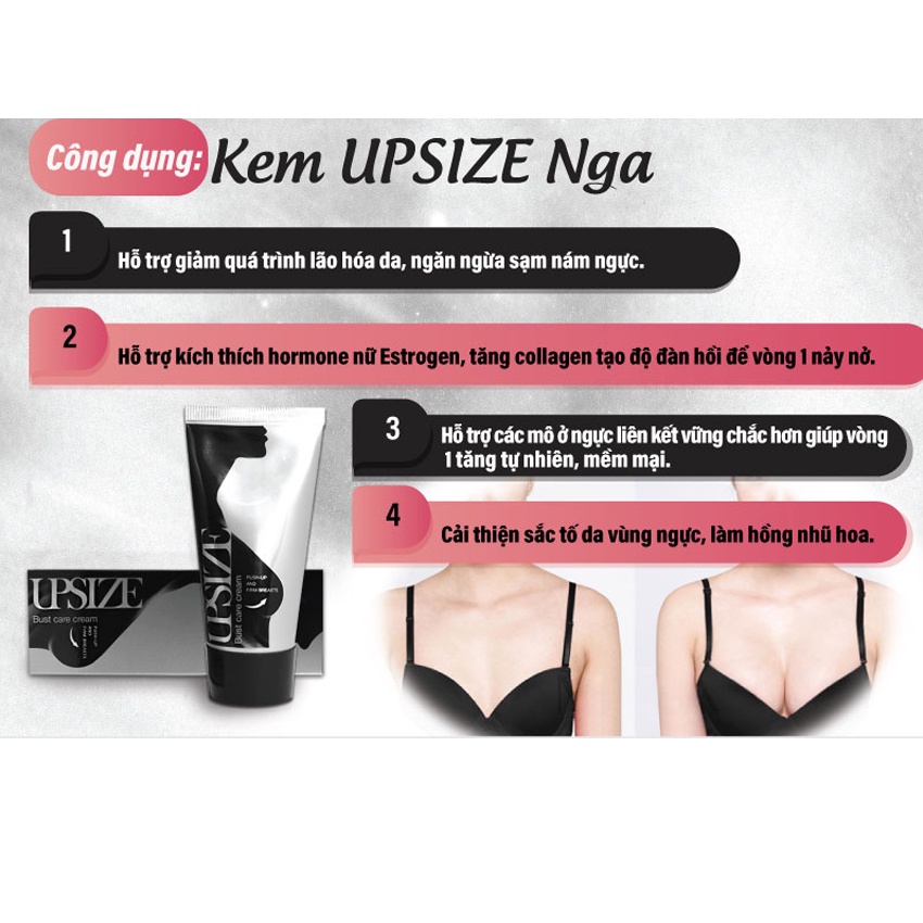 Gel Massage Nở Ngực UPSIZE, Gel Tăng Kích Thước Vòng 1hàng Chính Hãng NGA