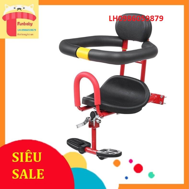 [SIÊU SALE]Ghế ngồi xe đạp QG-A1 lắp trước tháo rời khi không dùng chất liệu sắt chống rỉ và phun sơn tĩnh điện