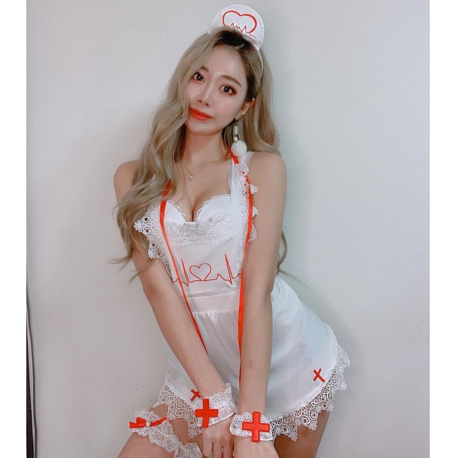 Váy ngủ sexy đồ ngủ cosplay y tá với màu xám quyến rũ | BigBuy360 - bigbuy360.vn