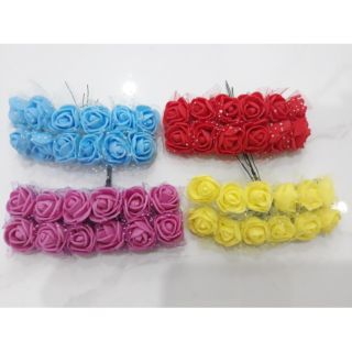 Chùm 10 bông hồng đủ màu sắc trang trí dây leo hoặc làm handmade