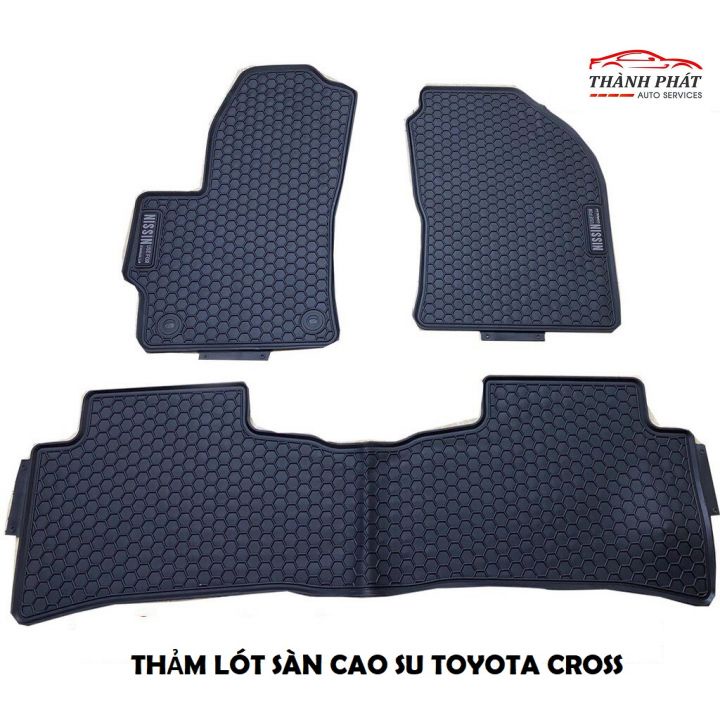 Thảm lót sàn cao su 3D xe Toyota Cross 2020 2021 2022 2023 Hàng Cao Cấp, Không Mùi