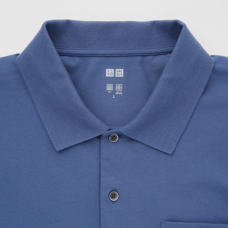 (UNIQLO Nhật chính hãng) Nam- Áo Polo AIRism ngắn tay vải làm mát - MEN AIRism Polo Shirt Short Sleeves