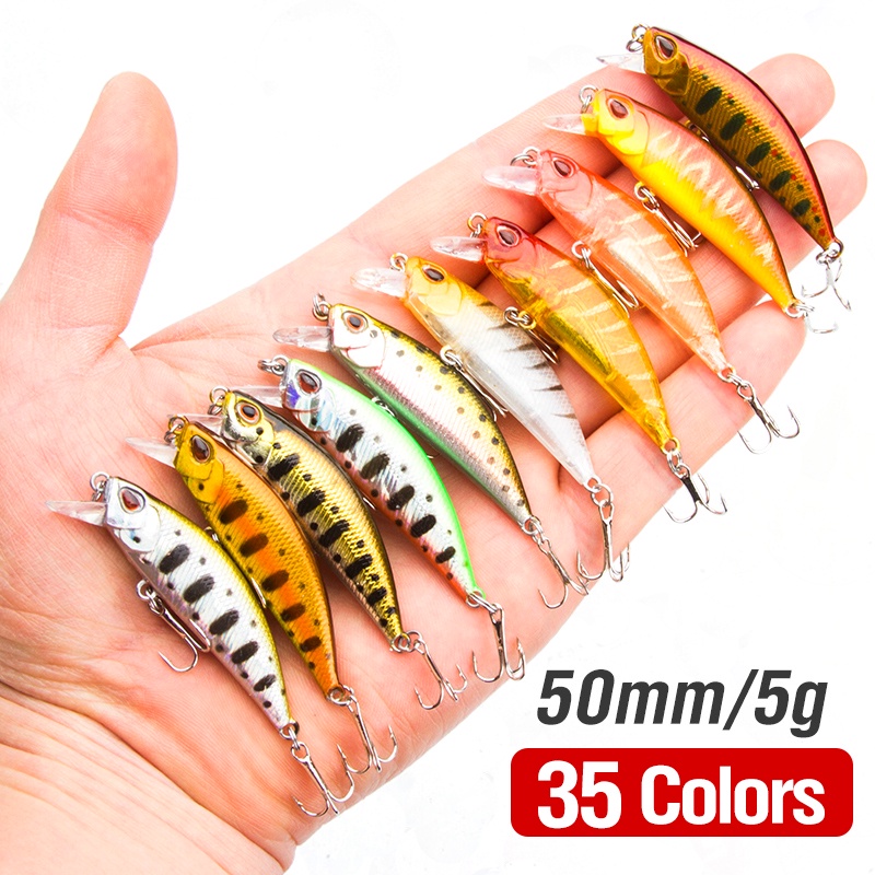 Mồi câu cá tokushima 3D bằng nhựa có 35 màu 5g / 5cm