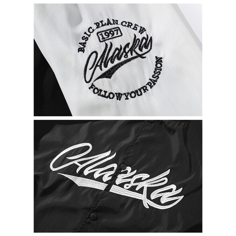 Áo Khoác Varsity Jacket Bomber Cổ Đứng Dáng Rộng Thêu Họa Tiết Kiểu Cổ Điển Thời Trang Cho Nam Và Nữ form rộng