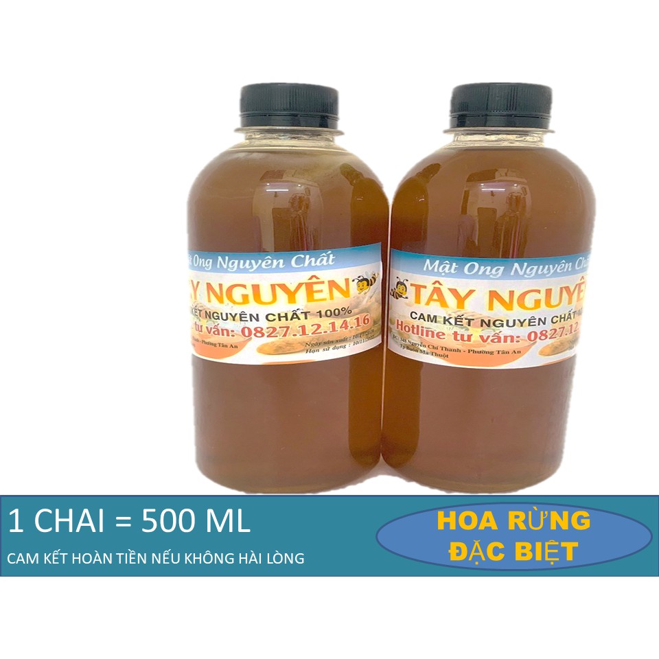 Mật Ong Nguyên Chất 100% Tây Nguyên 1000 ml - Loại ngon Đặc Biệt