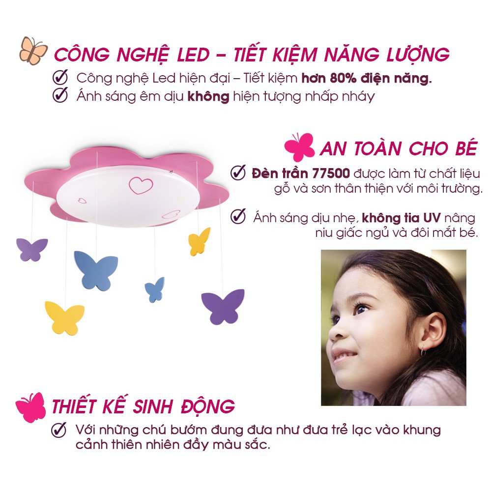 Đèn trần phòng trẻ em Phi lips 77500 Butterfly 22W