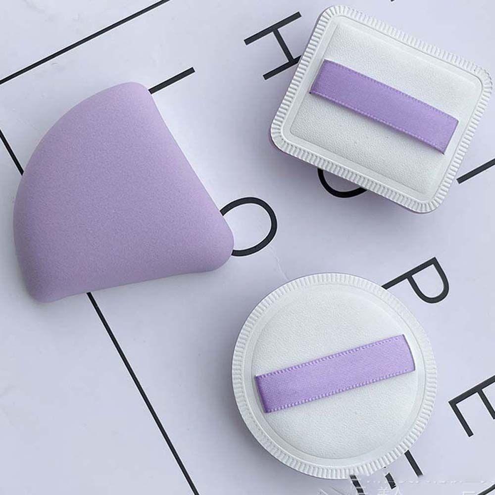 Mút Trang Điểm Nền Siêu Mềm Hình Đám Mây / Tròn / Chữ Nhật Màu Tím