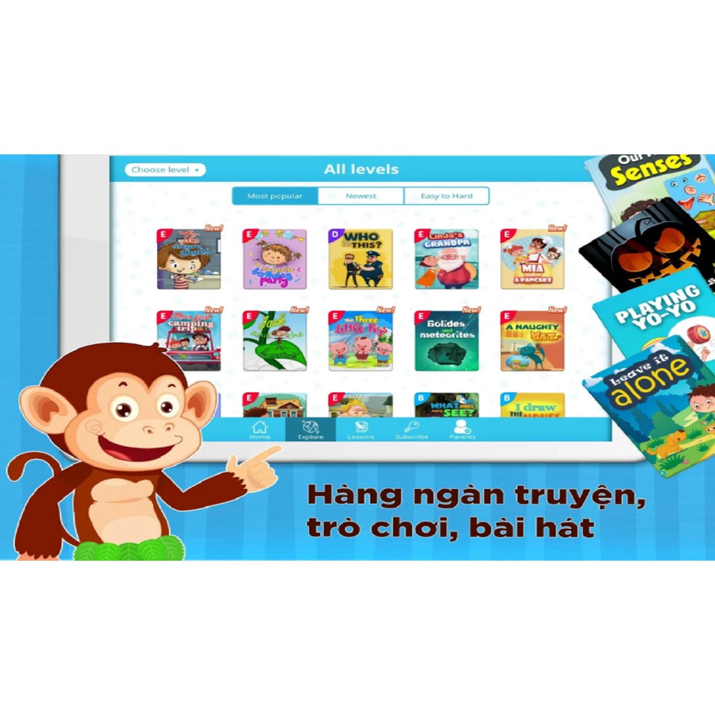 Thẻ Flash card Monkey Stories cho bé