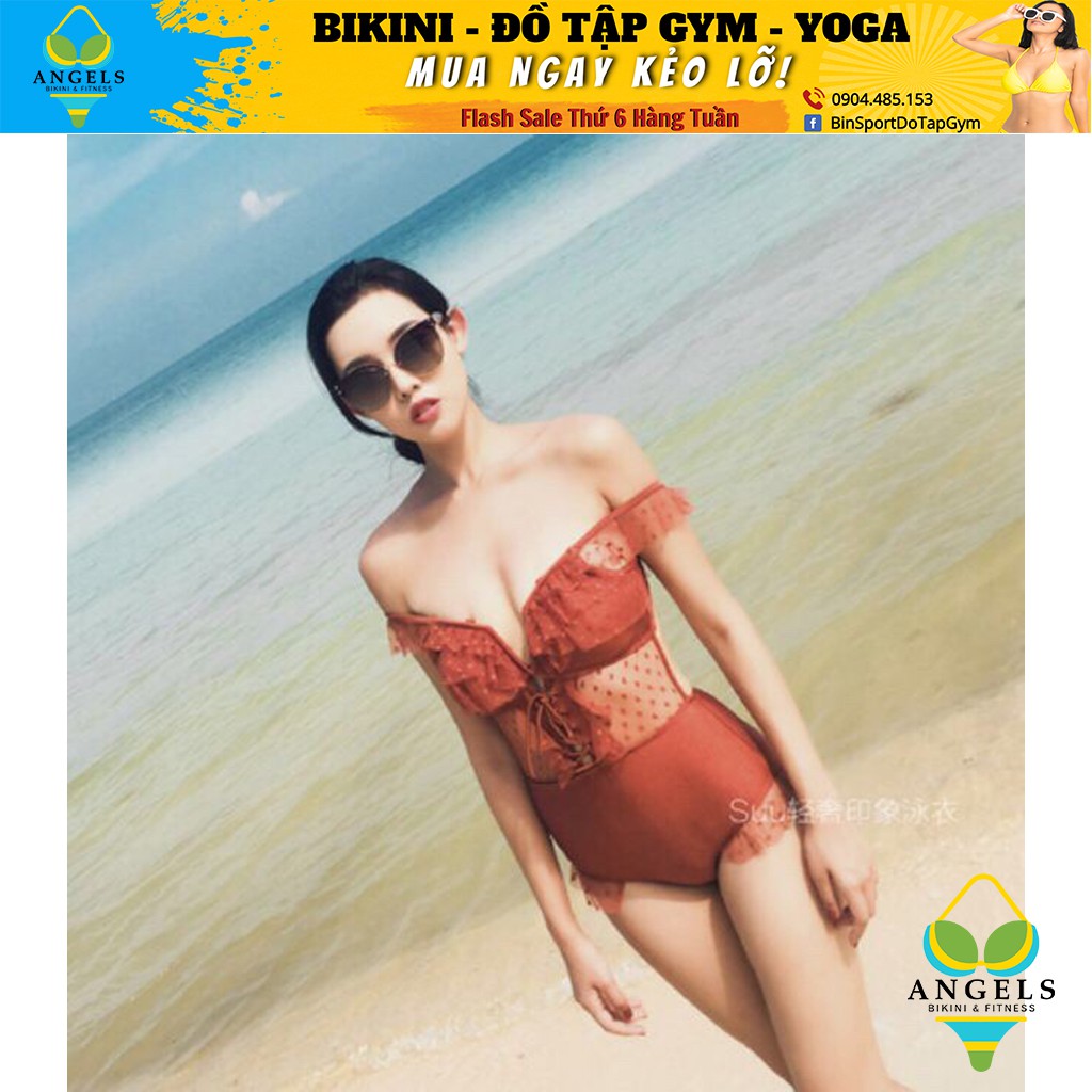 Bikini,Bộ Đồ Bơi Body Phối Voan Cao Cấp, 2 Màu Cam Đất, Đen , Hàng Nhập Đủ Size M L XL, BHN010 | BigBuy360 - bigbuy360.vn