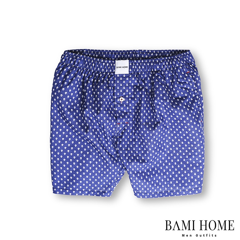 Quần short mặc ngủ, mặc nhà nam nữ BAMI HOME đùi cotton cao cấp có túi tiện lợi đa dạng họa tiết QNCT1- 030