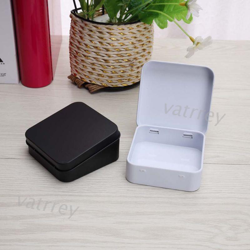 1 Gói 5 Hộp Thiếc Nhỏ Hình Vuông Đựng Trang Sức