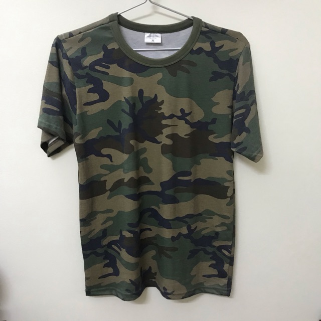 Áo thun nam rằn ri lính cotton