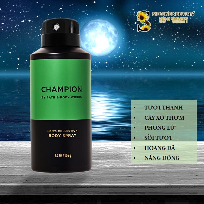 ♛ For Men | 🌳 Xịt Thơm Khử Mùi Lưu Hương Toàn Thân Cho Nam Bath & Body Works Body Spray - HERO | LEGEND | CHAMPION