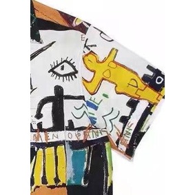 Áo Sơ Mi Ngắn Tay Plus Size Họa Tiết Graffiti WACKO MARIA Cho Nam Nữ