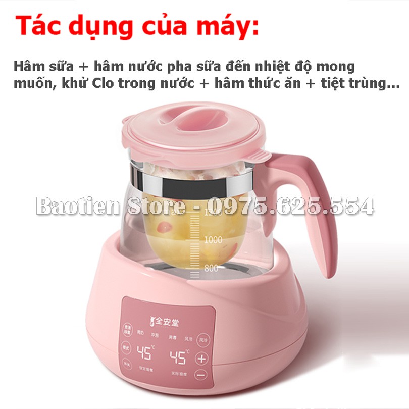 Máy hâm nước, hâm sữa chính xác nhiệt độ mong muốn, có thể hâm sữa trực tiếp, loại 1200ml MHN01