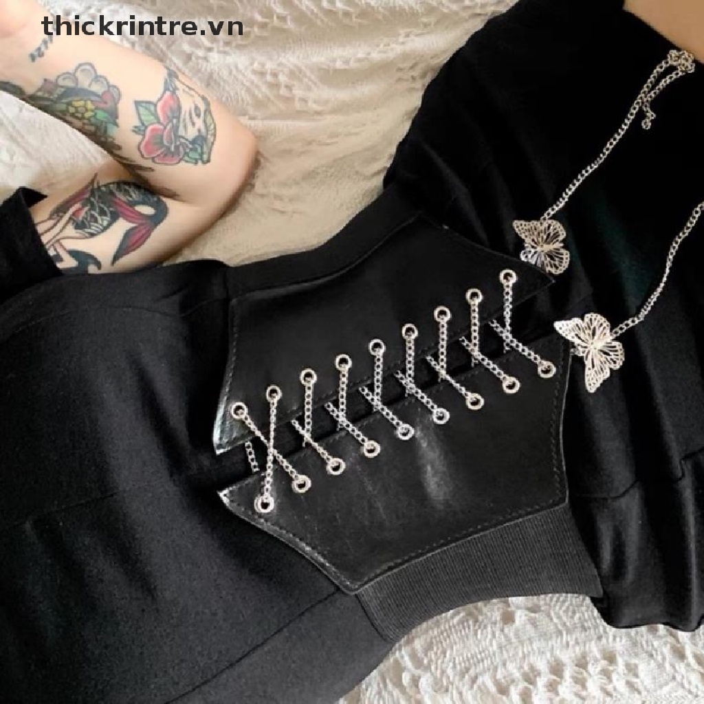 Đai Nịt Bụng Định Hình Cơ Thể Hình Bướm Phong Cách Gothic Quyến Rũ Cho Nữ