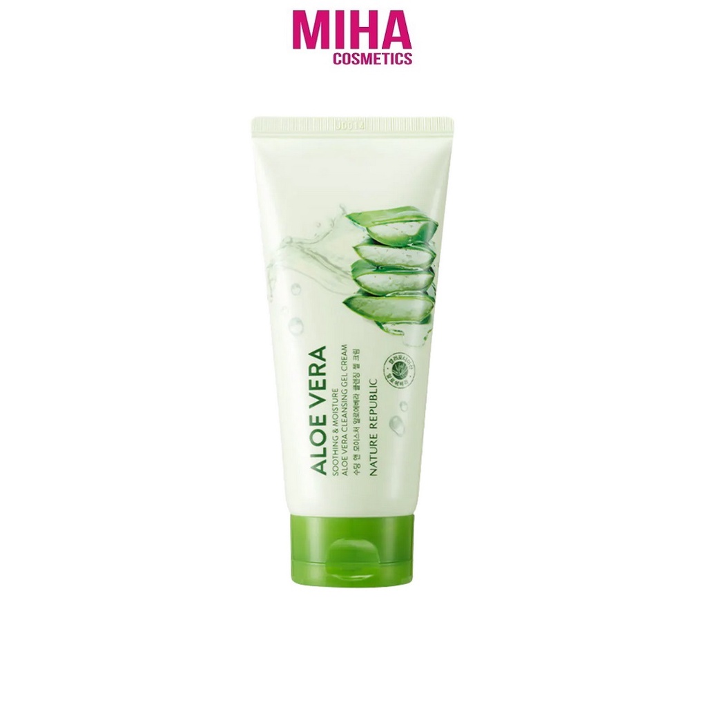 Kem Tẩy Trang Lô Hội Dạng Gel Nature Republic Soothing &amp; Moisture Aloe Vera Cleansing Gel Cream 150ml Hàn Quốc