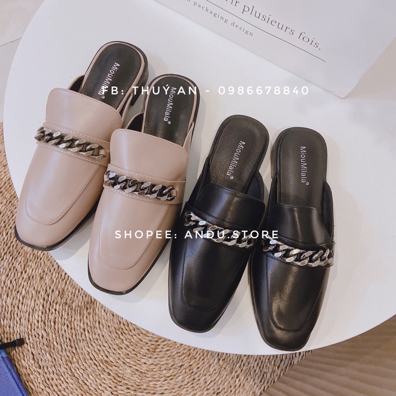 Sục da dây xích cao cấp ANDUSTORE form đẹp sẵn đen