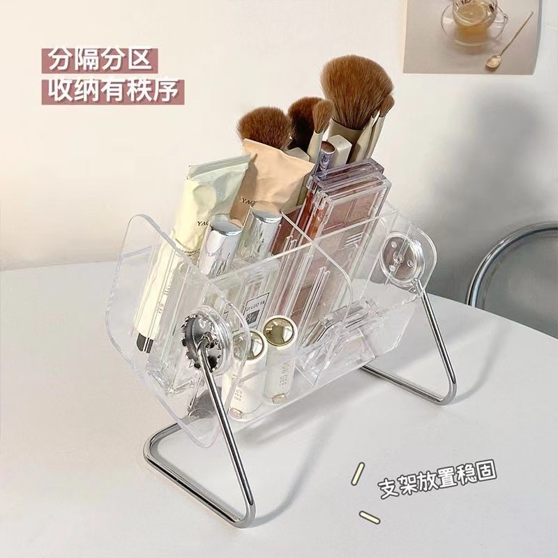 Hộp Đựng Điều Khiển Từ Xa / Cà Phê / Trà / Điện Thoại Để Bàn Bằng Acrylic Cỡ Lớn Có Thể Xoay Được Tiện Dụng