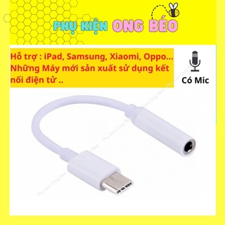 Jack chuyển đổi cổng sạc TypeC thành cổng tai nghe 3.5mm, hỗ trợ mic - phukien_ongbeo