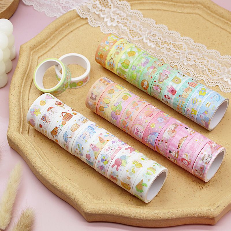 Washi Tape Cuộn Băng Dính Trang Trí Nhật Ký, Sổ Tay, Phụ Kiện Làm Handmade