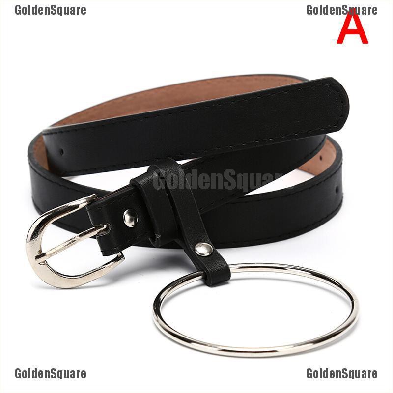 Thắt Lưng Da Pu Khóa Kim Loại Phong Cách Vintage Thời Trang Cho Nữ