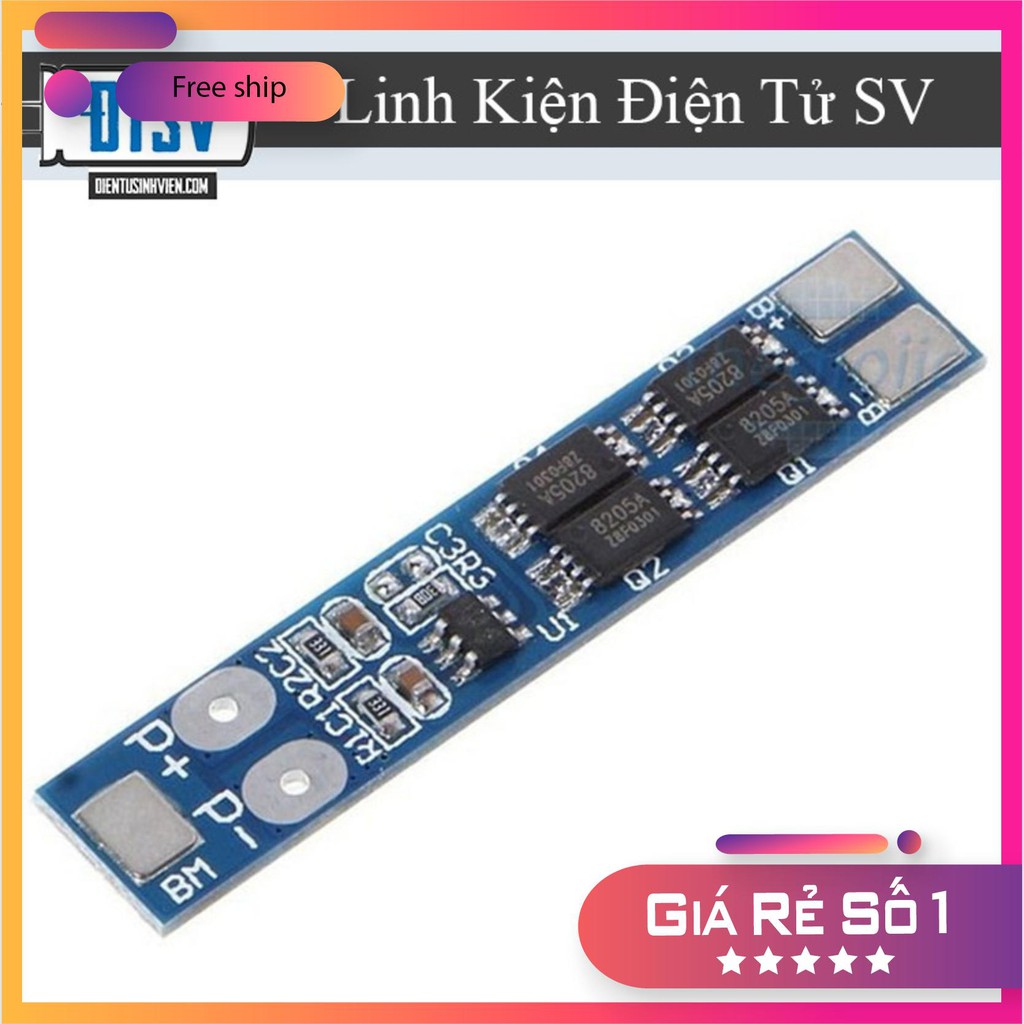 Mạch Sạc Và Bảo Vệ 2 Cell Pin 18650 8.4V 16A- Linhkiendientusv.vn