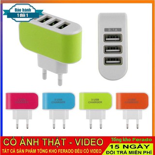 Củ sạc điện thoại đa năng 3 cổng usb