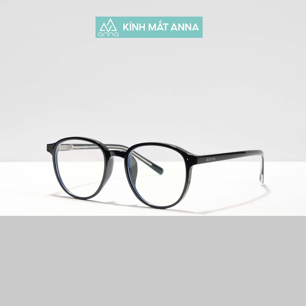 Gọng kính mắt thời trang ANNA nam nữ dáng tròn chất liệu nhựa cao cấp 380CN022