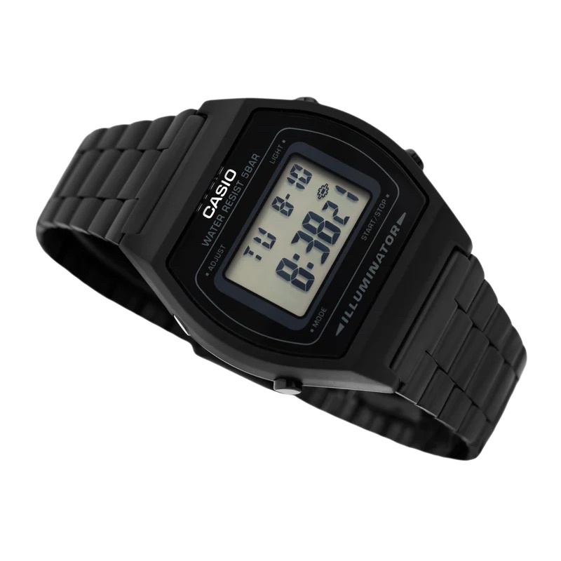 Đồng hồ Casio unisex Điện tử B640WB-1ADF Màu đen - Dây kim loại