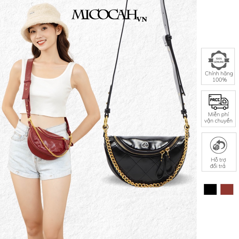 Túi đeo chéo bao tử nữ Hàn Quốc mini đi chơi, đi học EL003 Micocah chính hãng